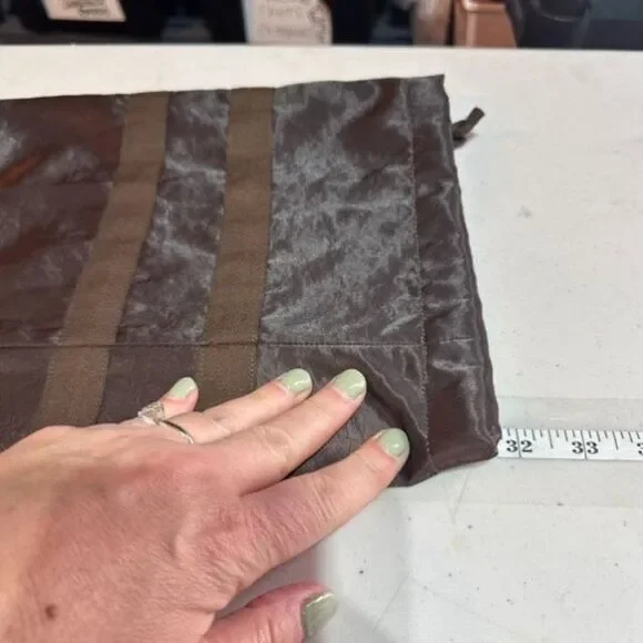 Y2K Express Cargo Floral Embroidered Wide Leg Pants Brown Size‎ 4 Satin VTG - Picture 16 of 16